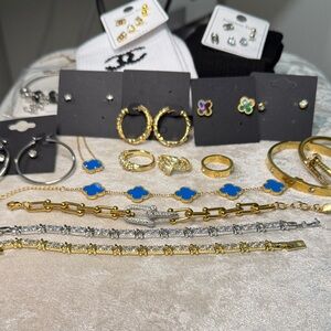 Elegant Gold and Blue Jewelry Set for Yvette🫶